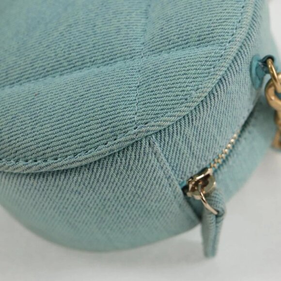 CHANEL Chain Shoulder Bag Denim Blue Gold CC Auth 118918M - Picture 5 of 16